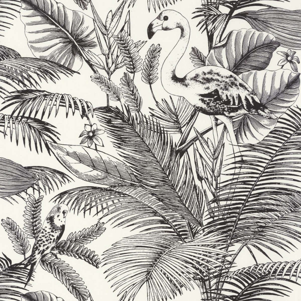 Tapet Moonlight  Tropical World Noir ET Blanc Mlg101039000