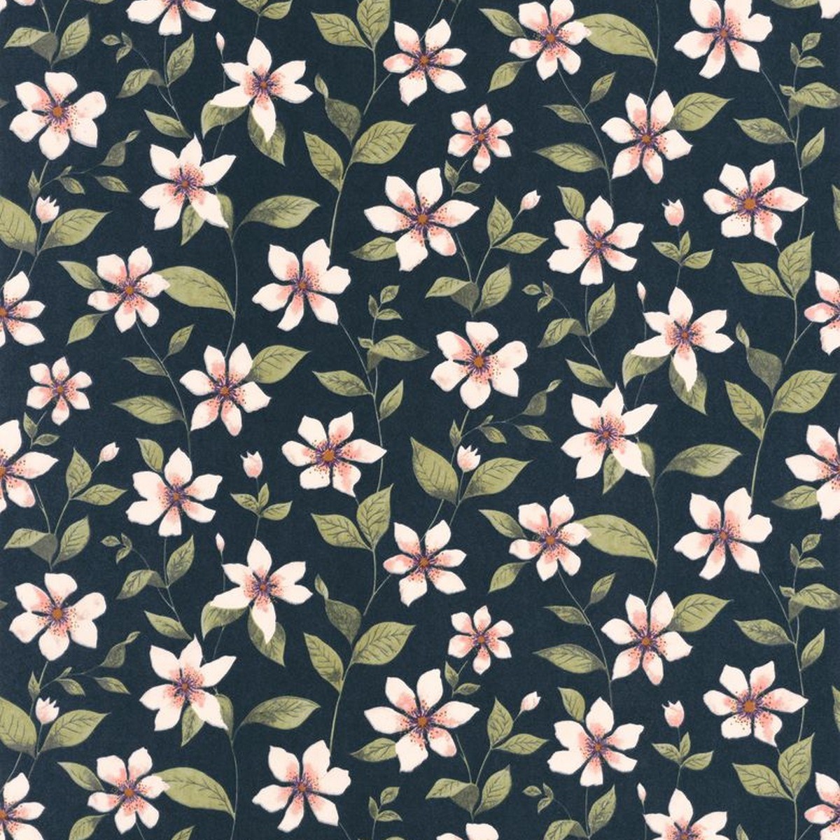 Tapet Gardens Clematites Bleu Encre Gadn87646748