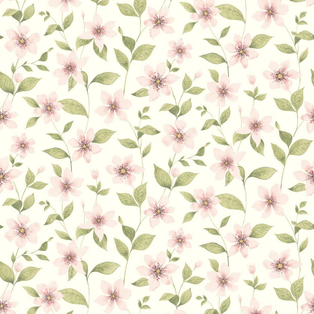 Tapet Gardens Clematites Rose Anglais Gadn87644352