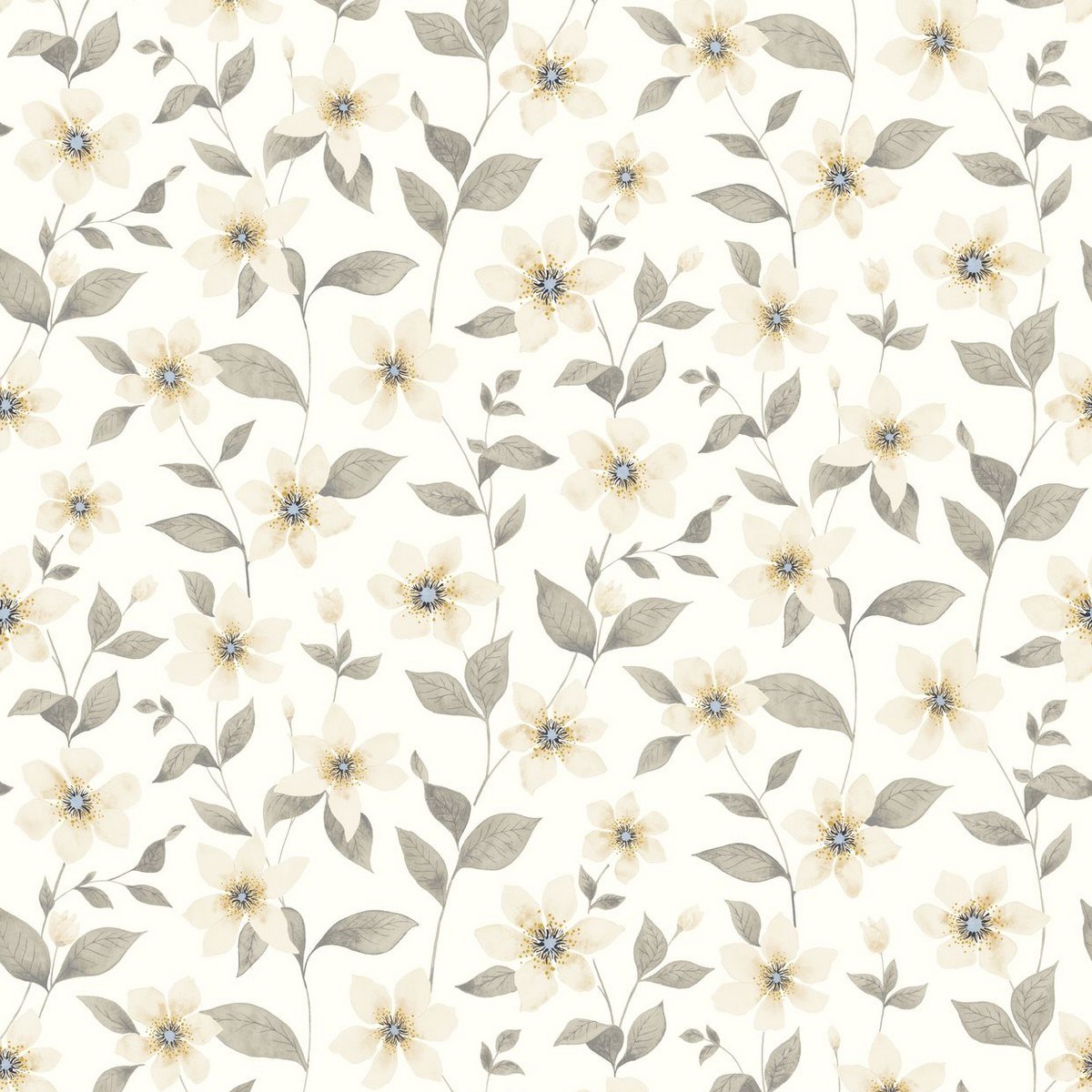 Tapet Gardens Clematites Beige Lin Gadn87641165