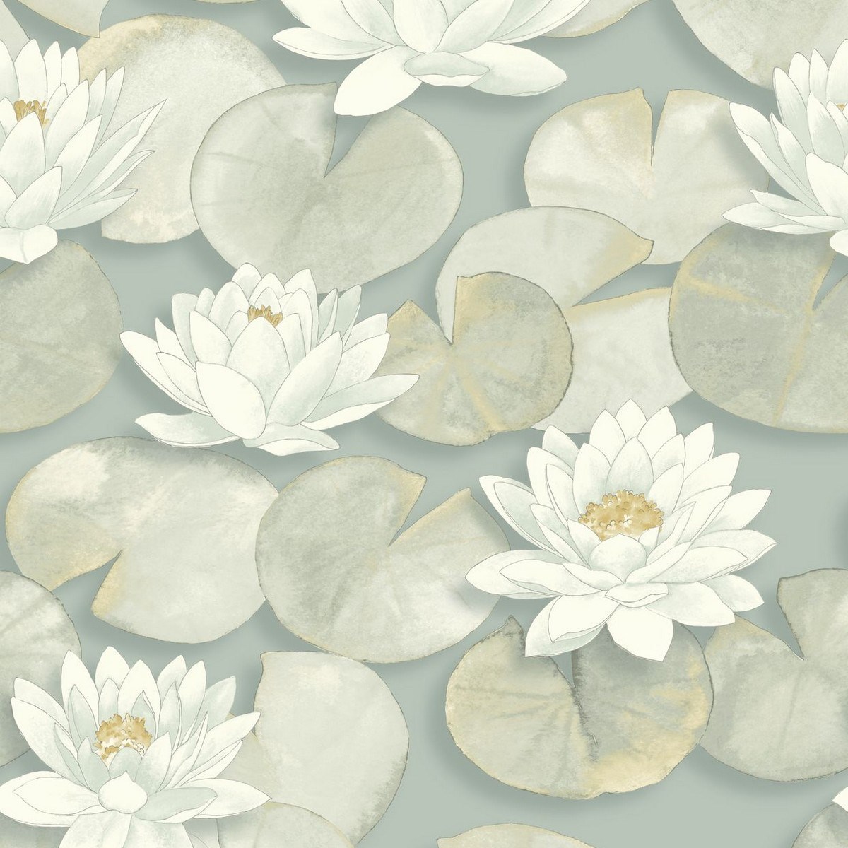 Tapet Gardens Nymphea Vert Sauge Gadn87637360