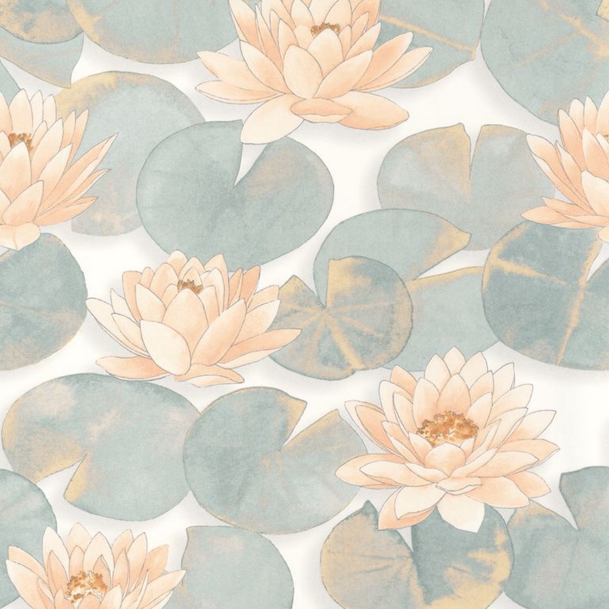 Tapet Gardens Nymphea Corail Gadn87633219