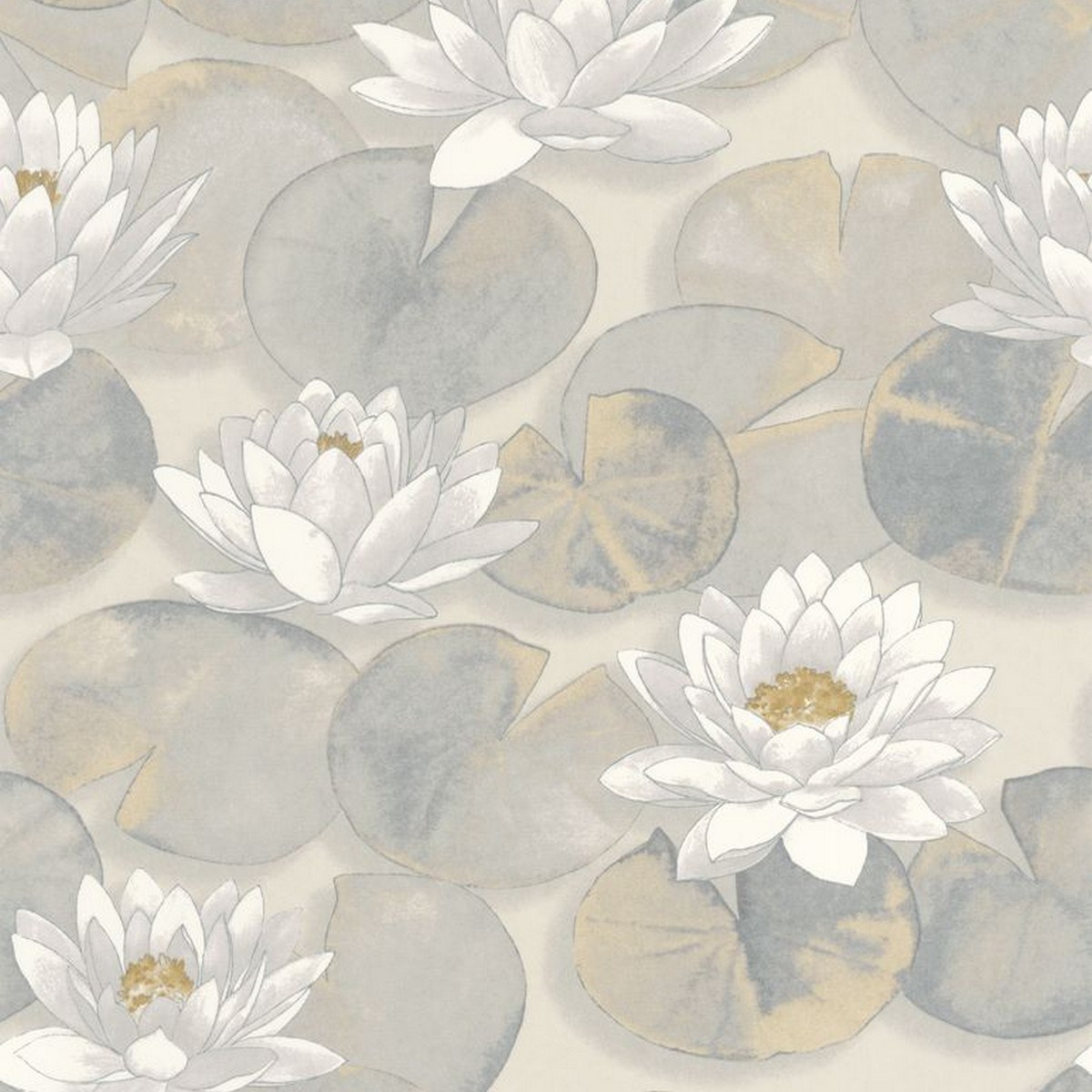 Tapet Gardens Nymphea Beige Lin Gadn87631068