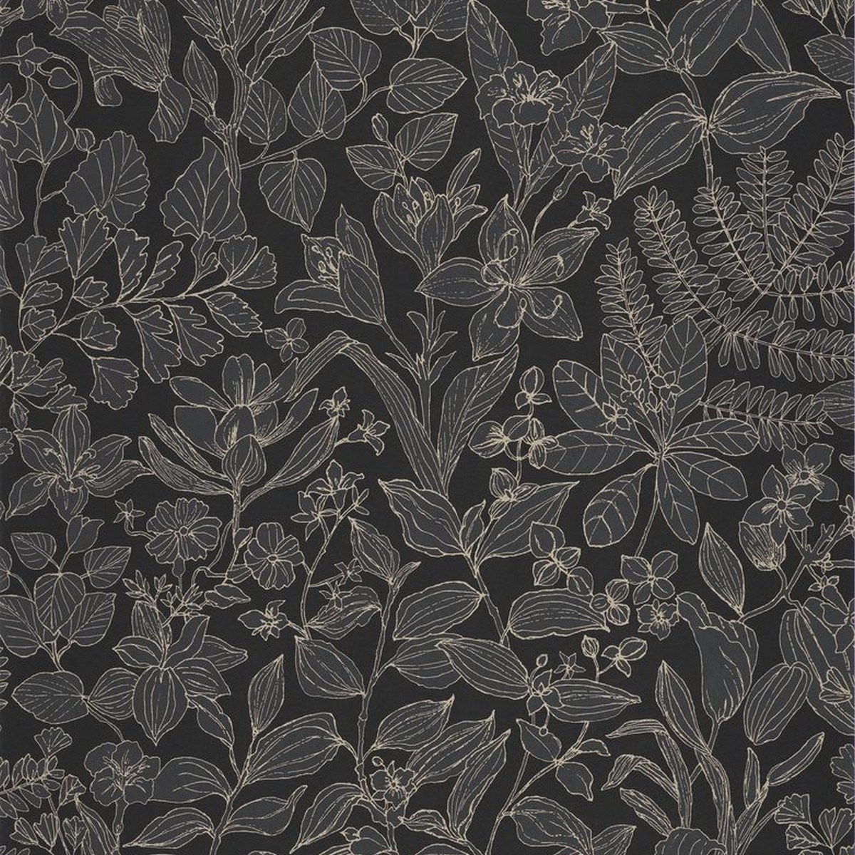 Tapet Gardens Esquisse Noir Fusain Gadn87599910