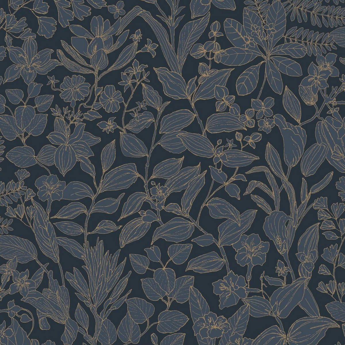 Tapet Gardens Esquisse Bleu Encre Gadn87596983