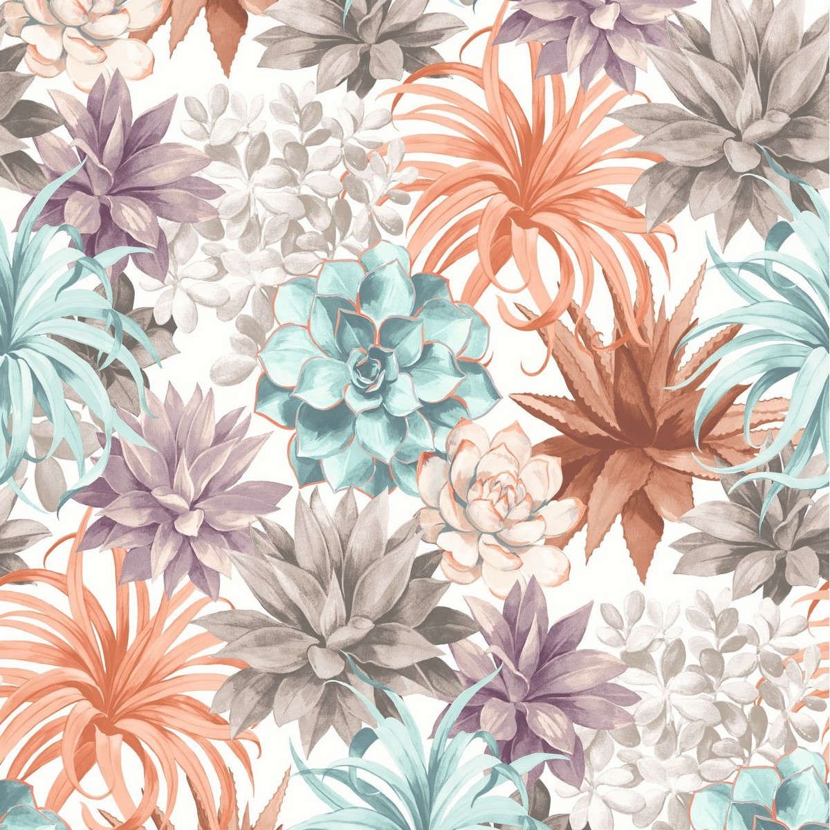 Tapet Botanica Echeveria Corail/rose Poudre Bota85914374