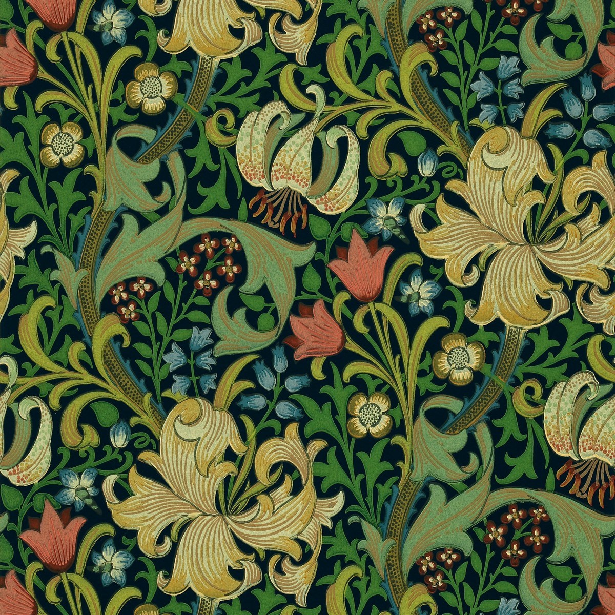 Tapet Morris Compendium I & II Golden Lily Dmcw210429