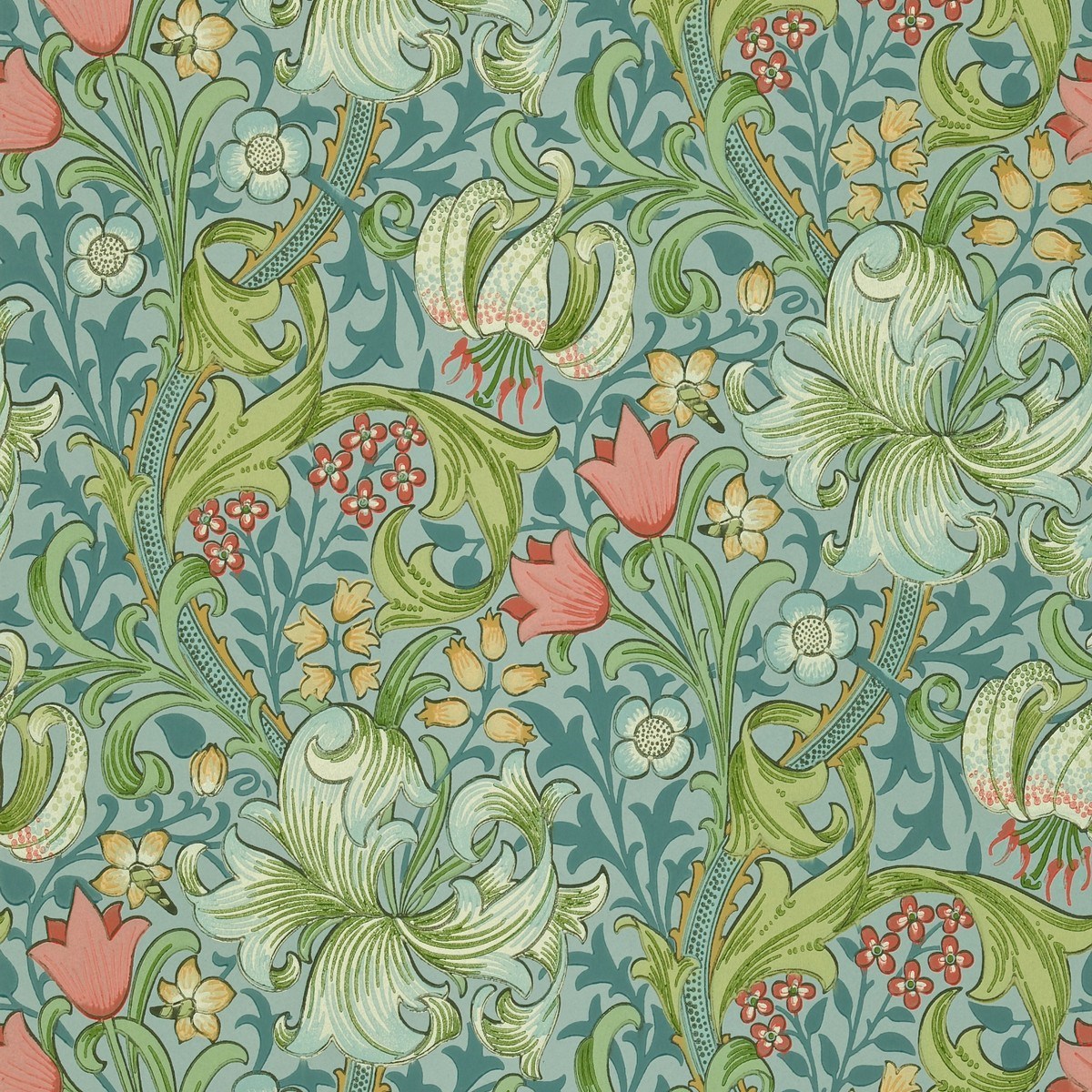 Tapet Morris Compendium I & II Golden Lily Dmcw210430