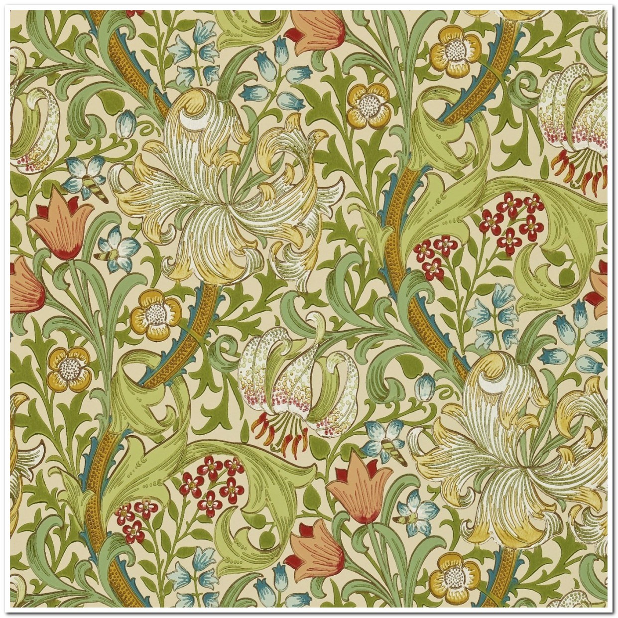 Tapet Morris Volume II Golden Lily Dmi1g3102