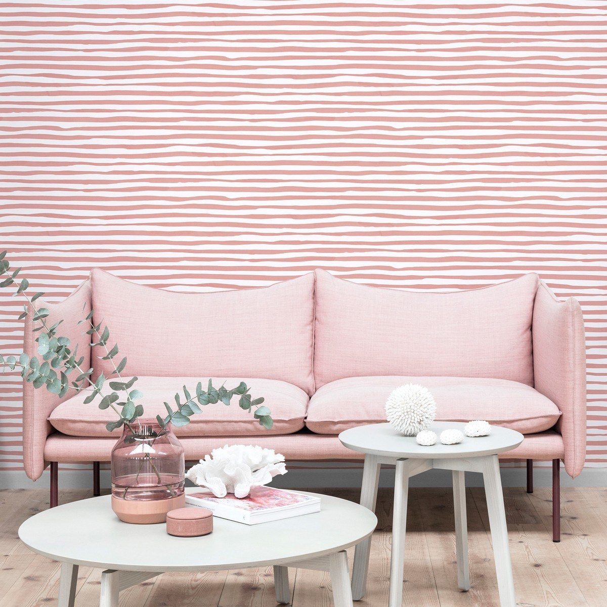 Tapet Celine Breton Stripes Coral 3805-24