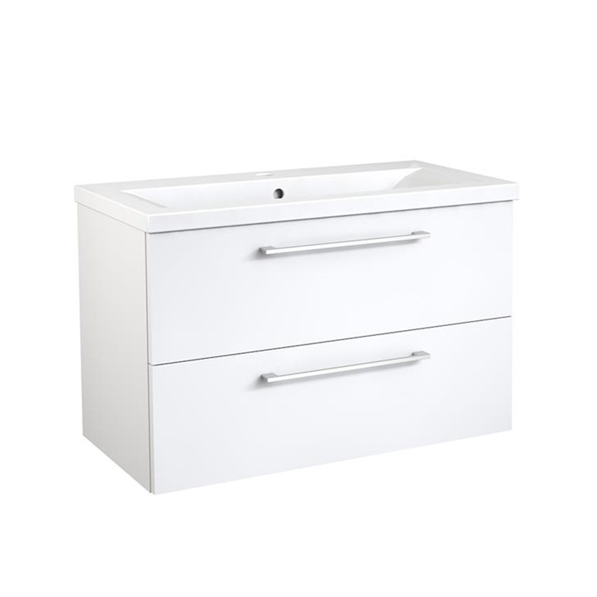 Badrumsmöbel Duet 80cm, Matt, Vit