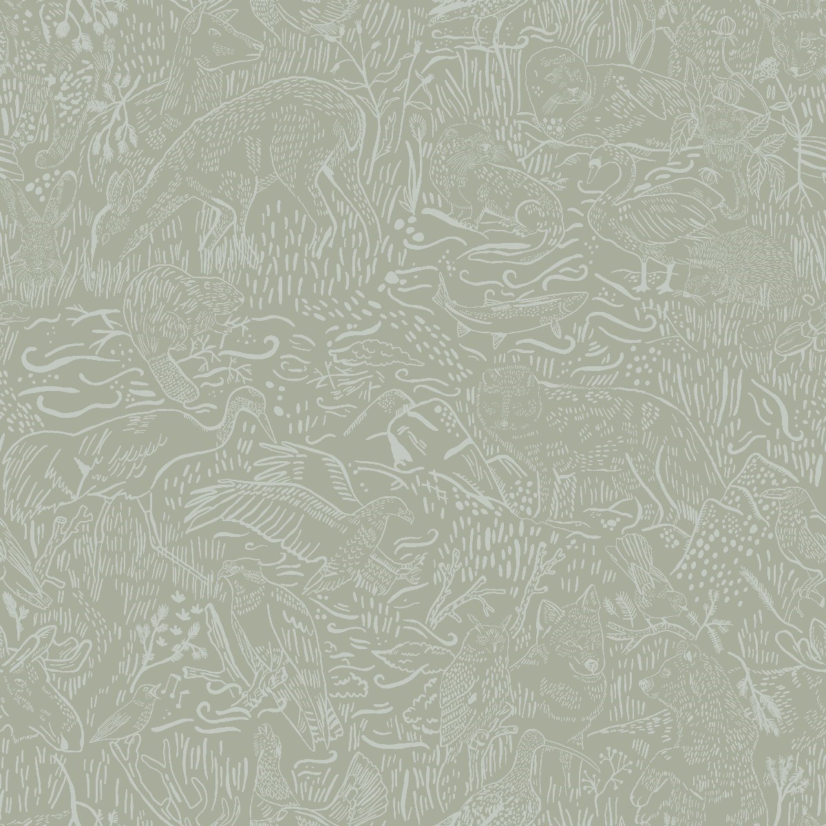 Tapet Klara o Tove Landskapsdjur 26017