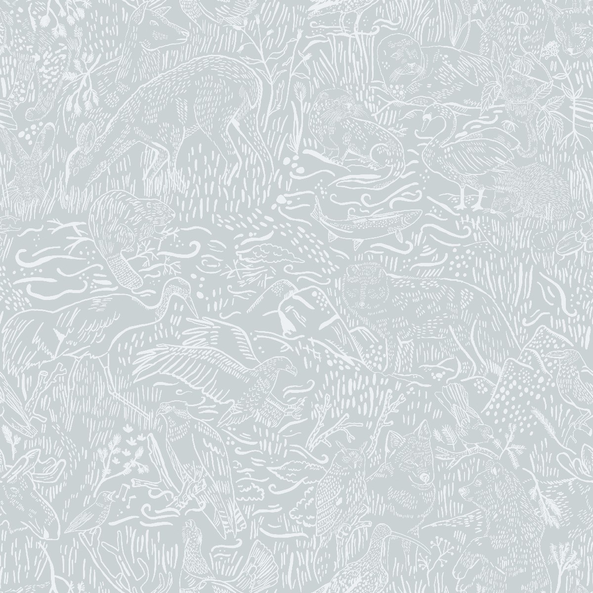 Tapet Klara o Tove Landskapsdjur 26024