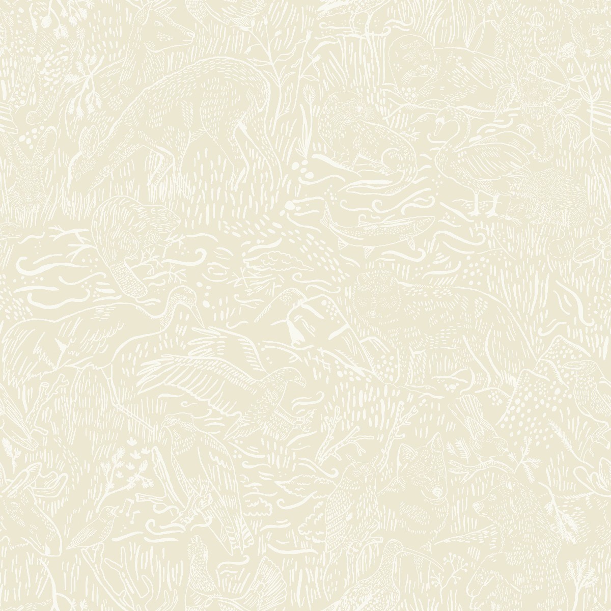 Tapet Klara o Tove Landskapsdjur 26030