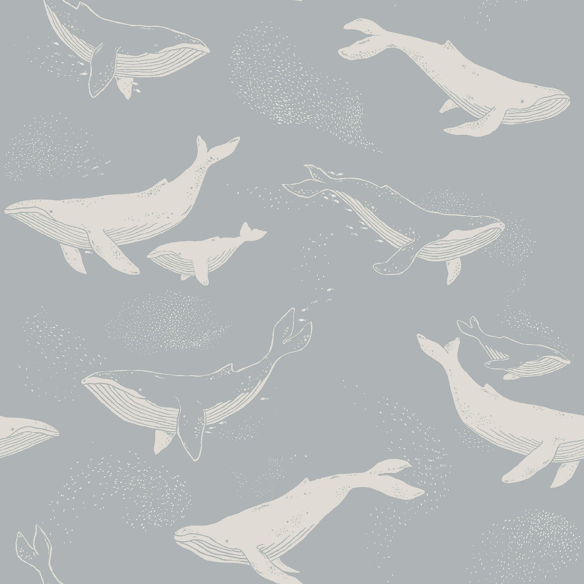 Tapet Newbie Wallpaper II Whales 6942