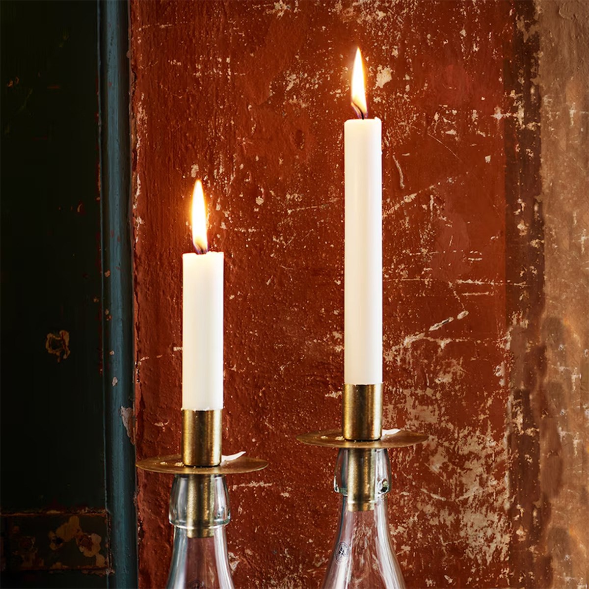 Ljusstake för Flaska Mässing