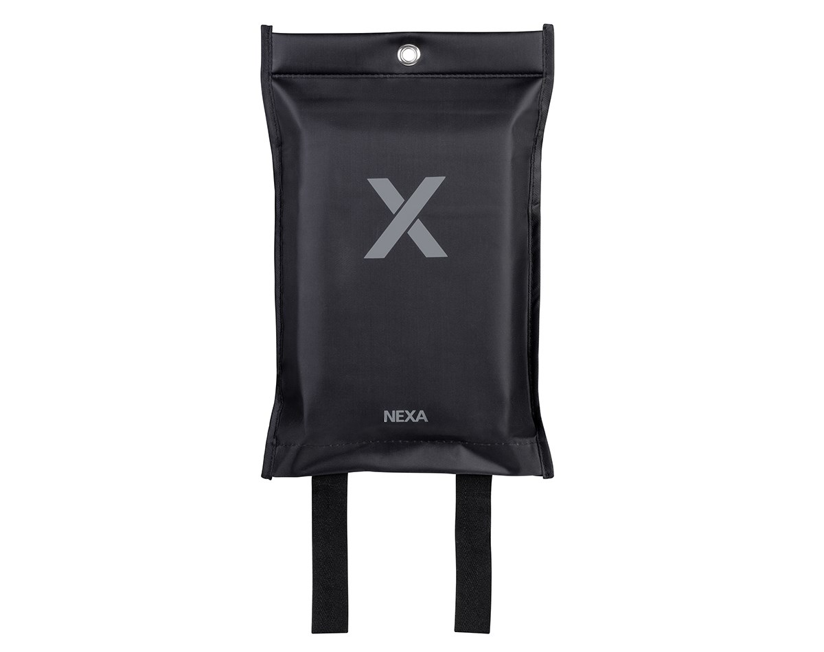 Brandfilt Silikon 120x120cm, Svart