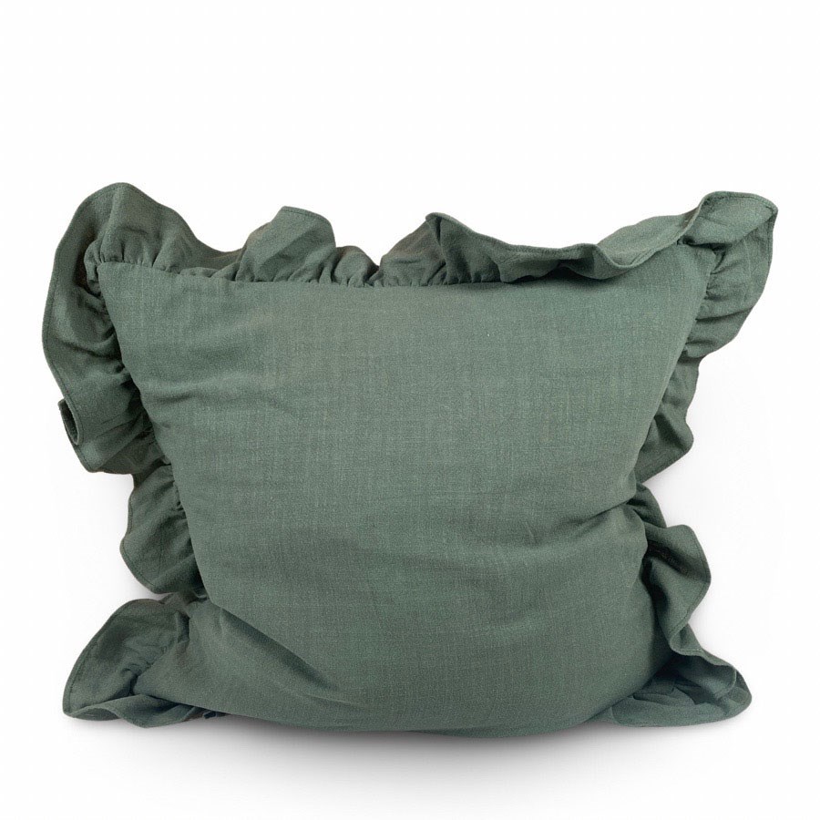 Kuddfodral Flounce Grön, 45x45cm