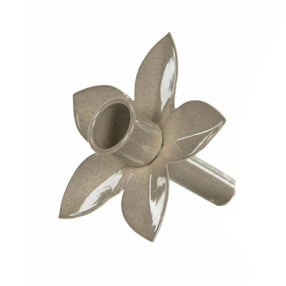 Ljusstake Kronljushållare Flaska Emalj Sand, Ø9, 5x8cm