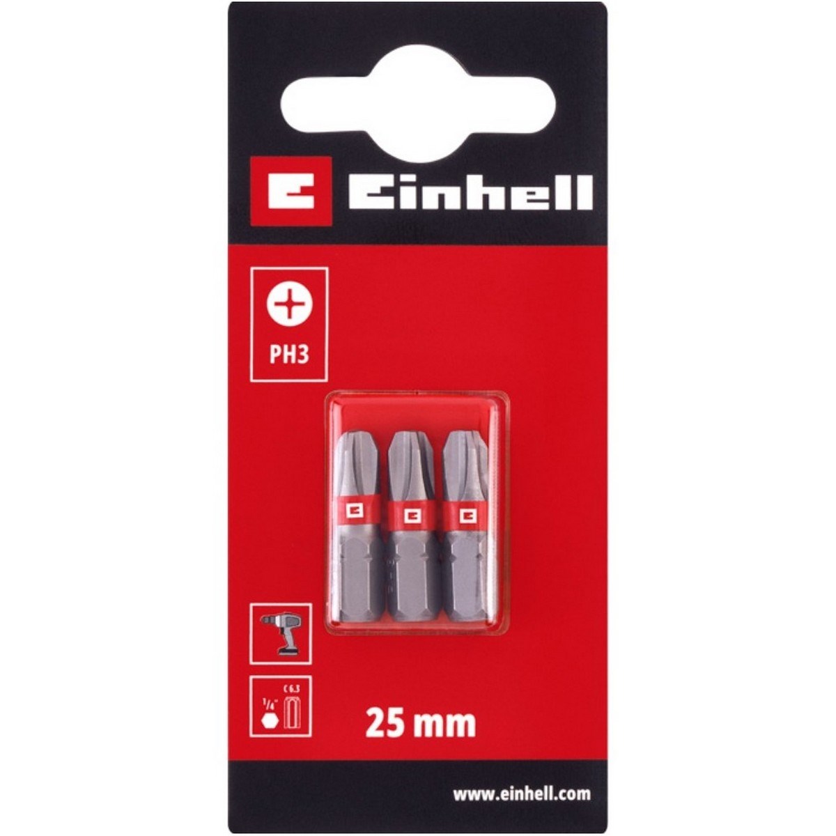 Bits Standard Ph3 25mm, 3st