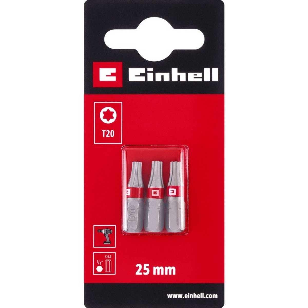 Bits Standard T20 25mm, 3st