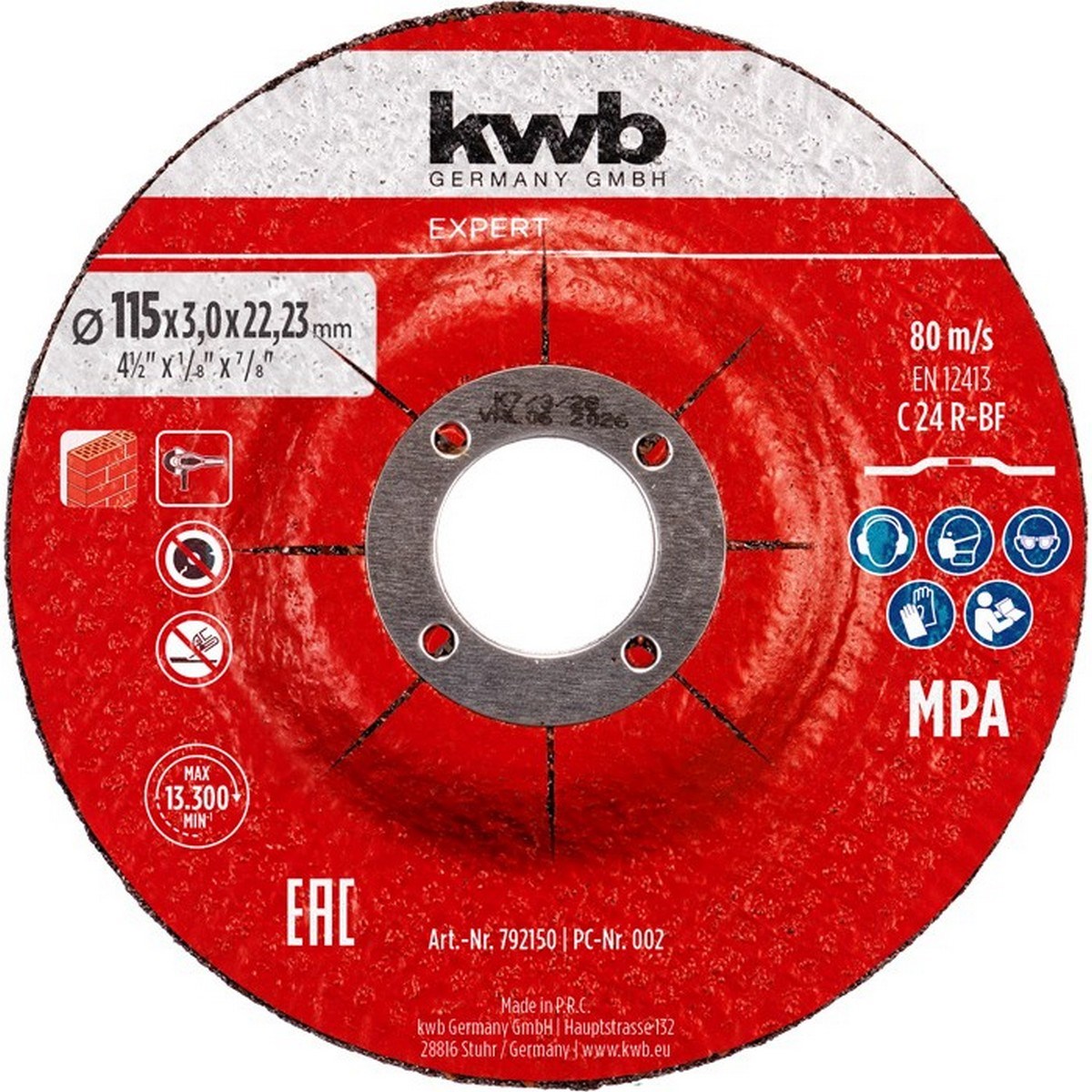 Kapskiva Sten 115x3mm