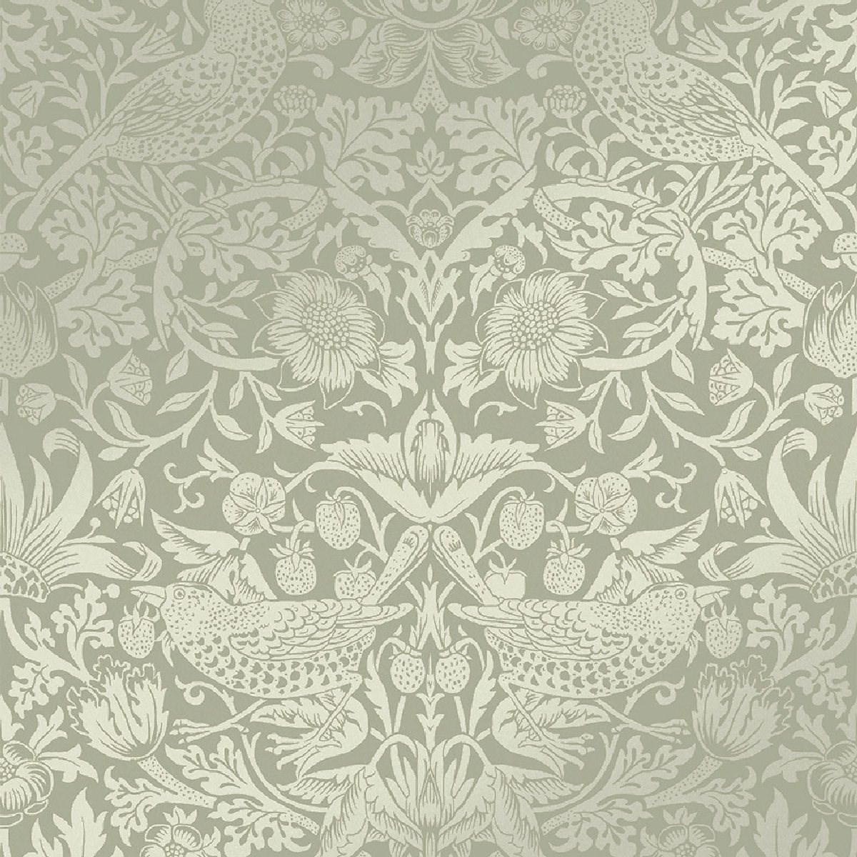 Tapet Laura Ashley Vol. 3 Strawberry Thief Fibrous Sage 124237