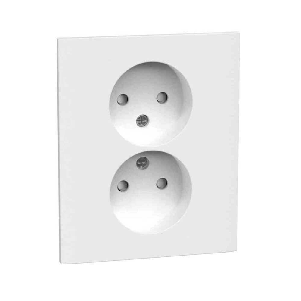 Ojordat Vägguttag Connect 2 Home Vit, 2-vägs, Infälld