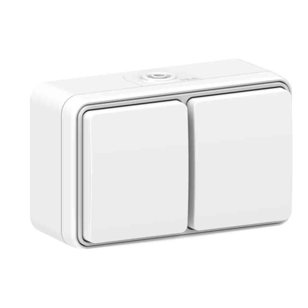 Jordat Vägguttag Connect 2 Home 2-vägs, Utanpåliggande