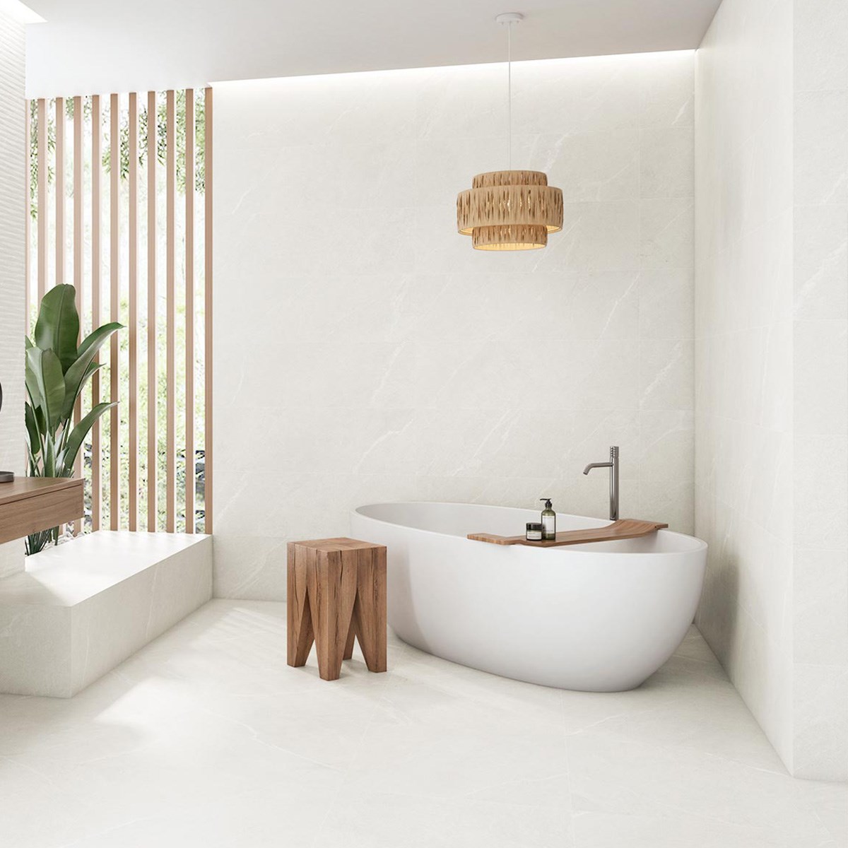 Klinker Granitkeramik Dhara White Rect Vit, 59.5x59,5cm, Matt