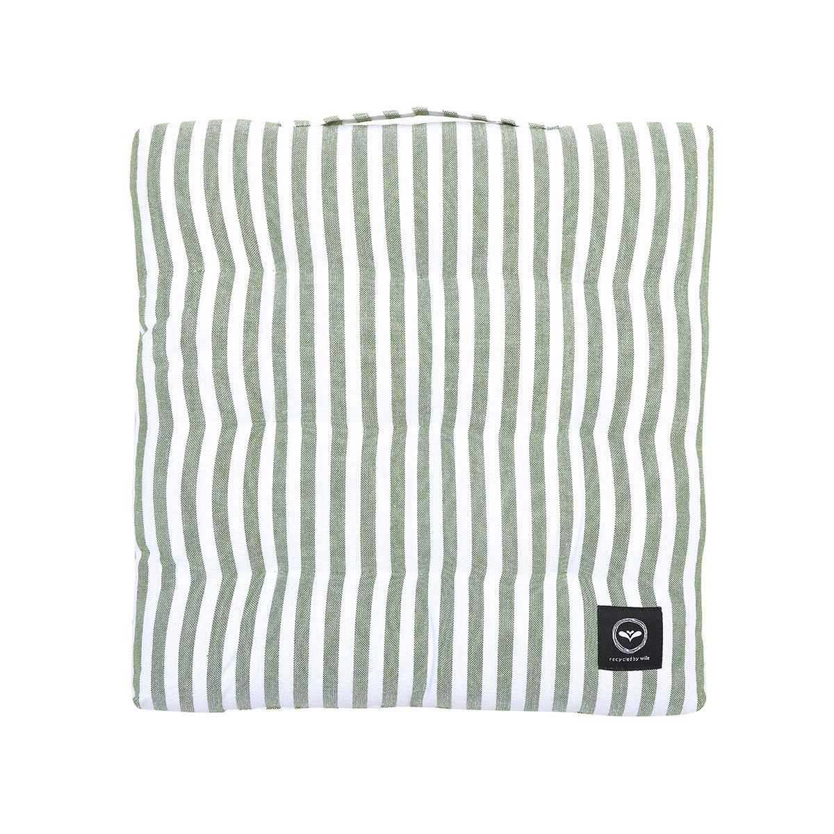 Sittdyna Melker Grön, Vit, 38x38cm