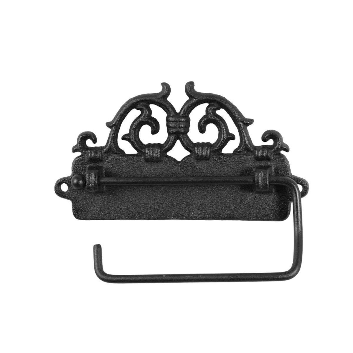 Toalettpappershållare Gjutjärn Svart