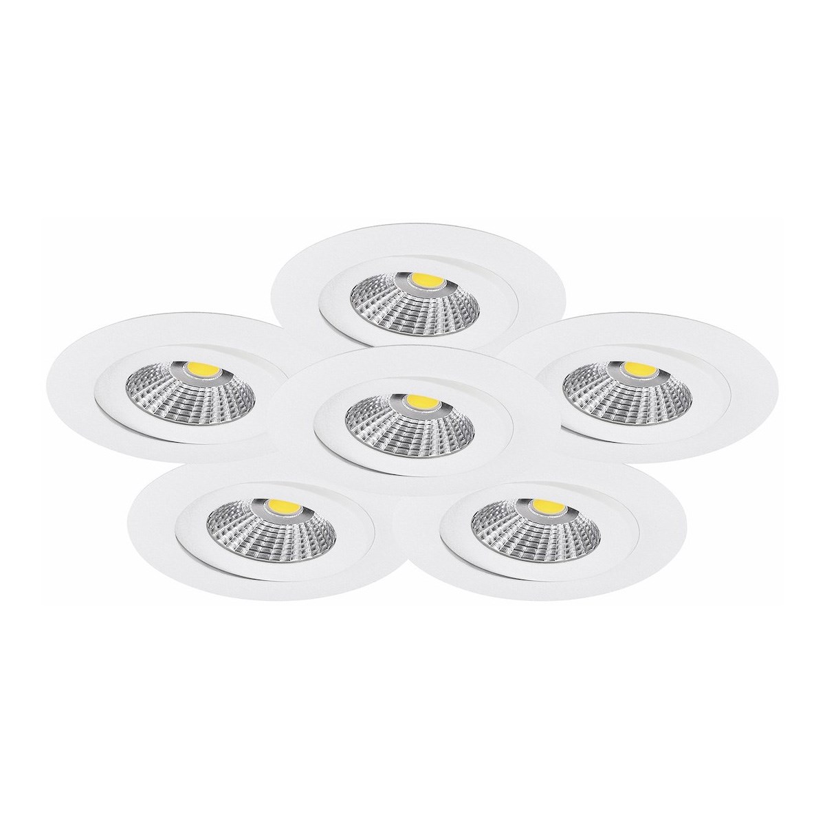 Downlight LED MD-360 Set 6x6W 2700K IP44 Malmbergs PRO