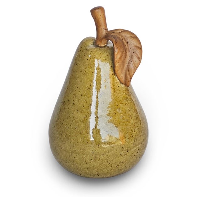 Dekoration Pear Ocra Large Grön, 18.5cm