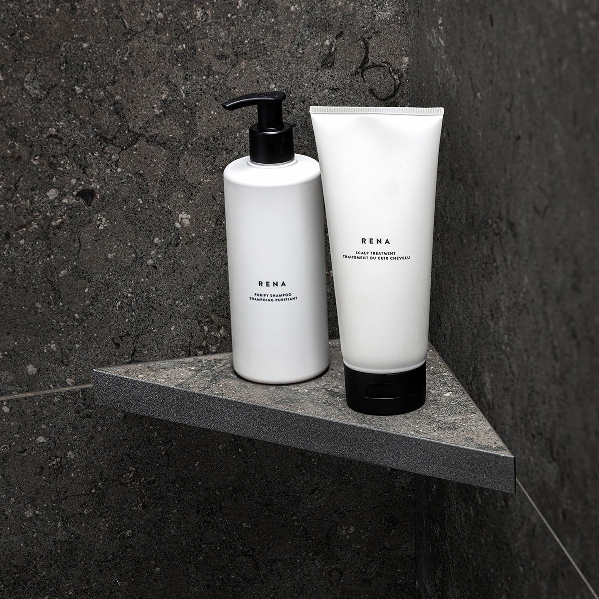 Duschhylla Tile In Air Mörk Granit Grå, 292x155x23.5mm