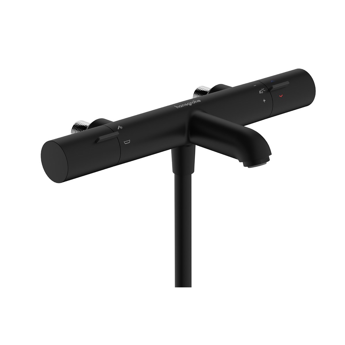 Badkarsblandare Ecostat Fine 160mm, Matt, Svart