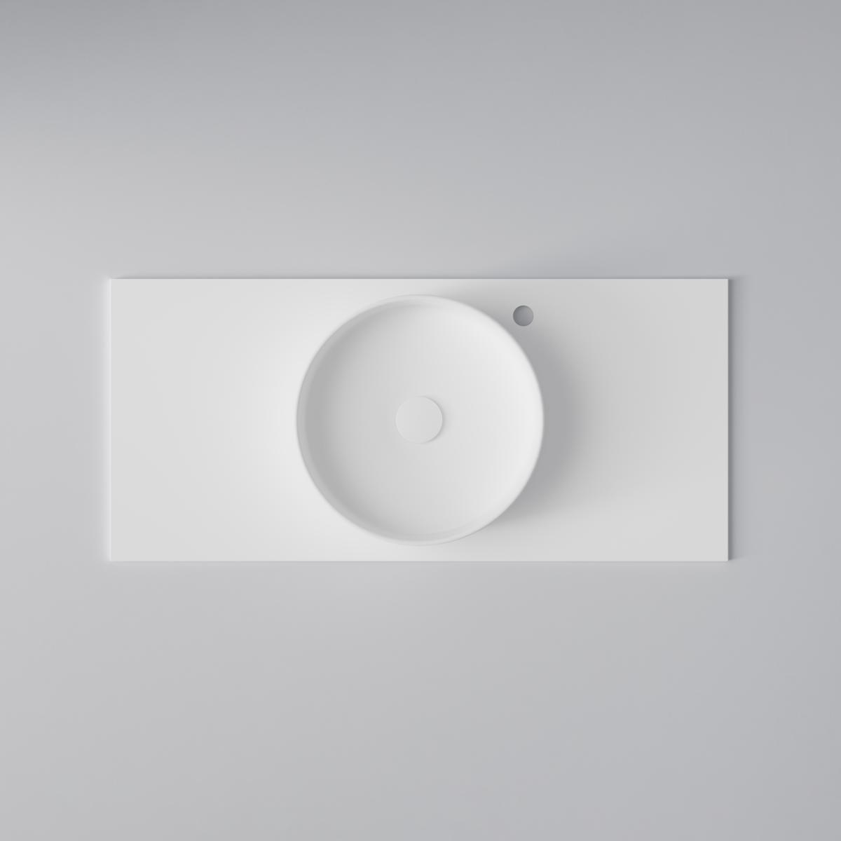 Bänkskiva Flow 100 Soft White, 1008x460mm