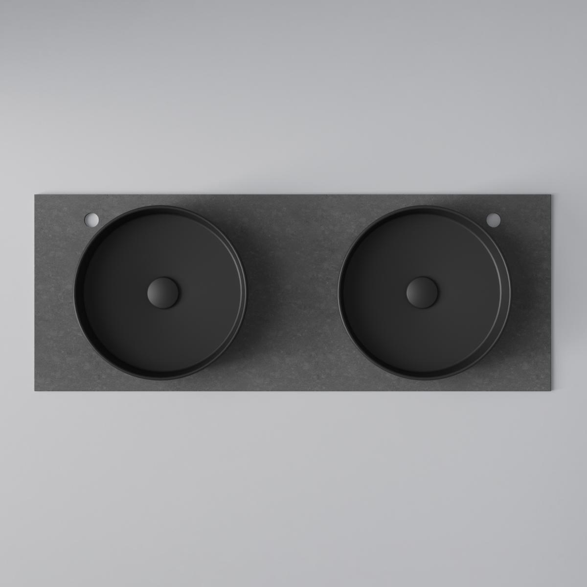 Bänkskiva Flow 120 D Raven, Dubbel, 1208x460mm