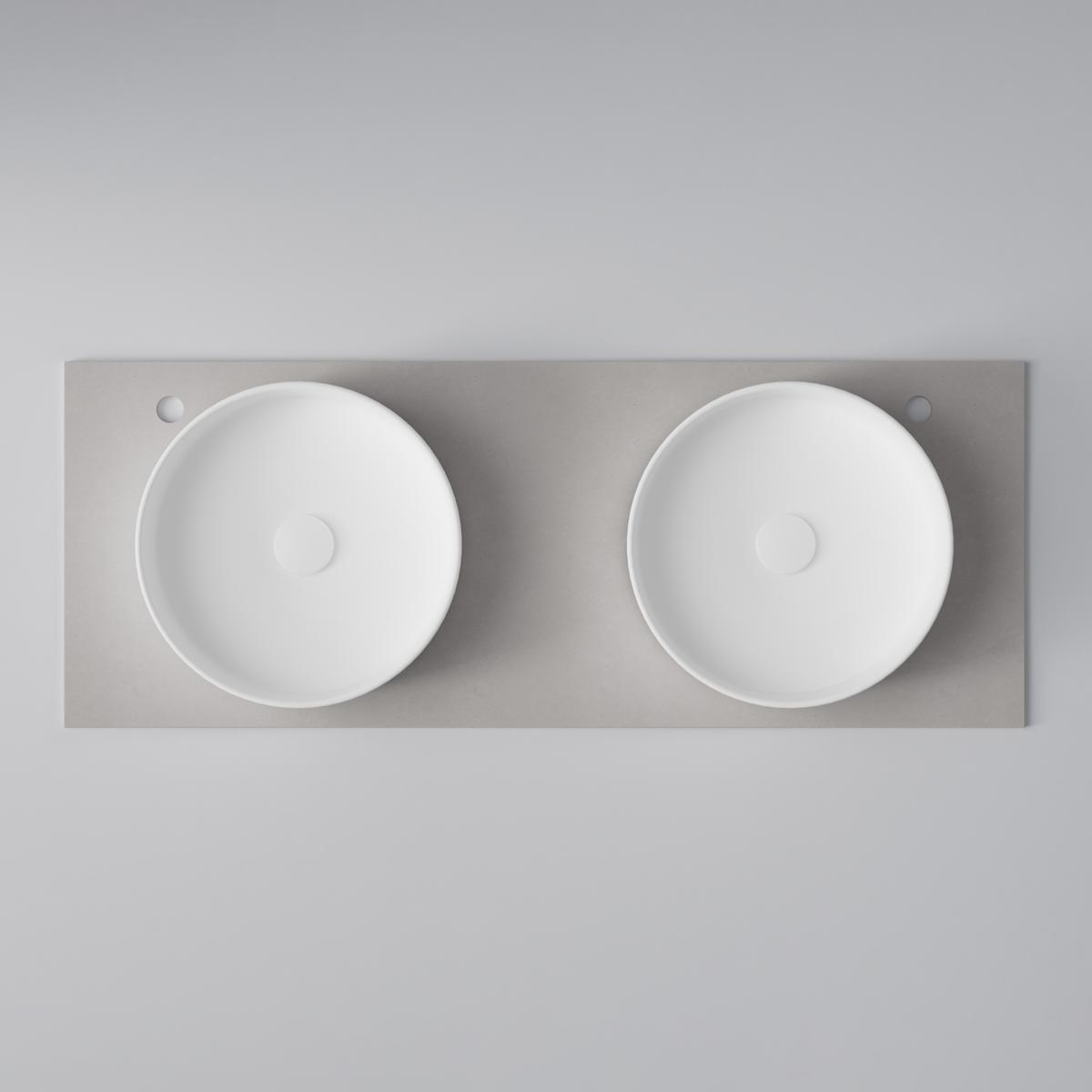 Bänkskiva Flow 120 D Raw Concrete, Dubbel, 1208x460mm