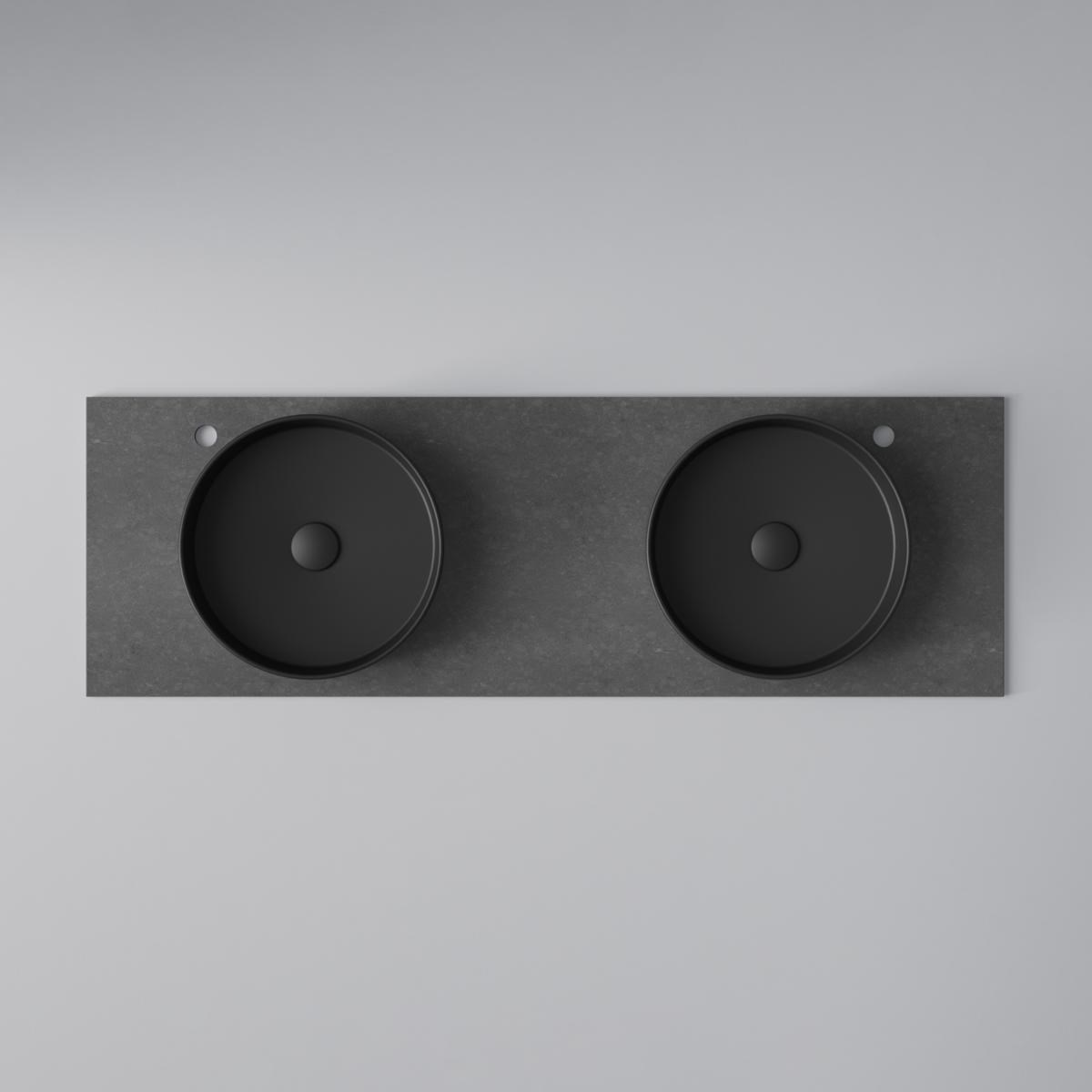 Bänkskiva Flow 140 D Raven, Dubbel, 1408x460mm