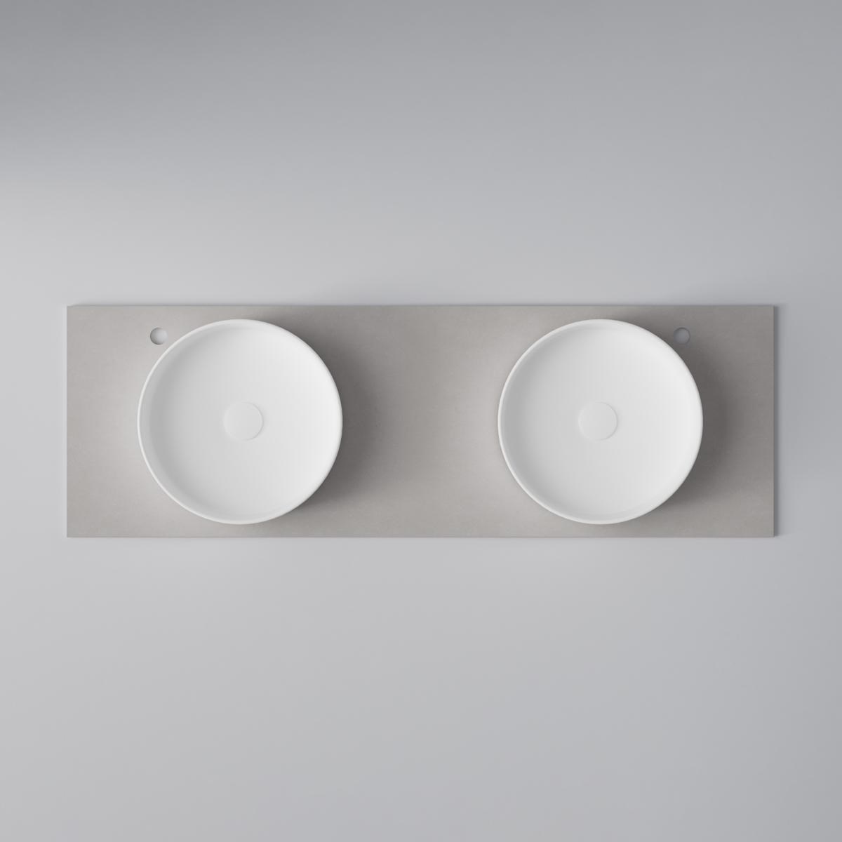 Bänkskiva Flow 140 D Raw Concrete, Dubbel, 1408x460mm