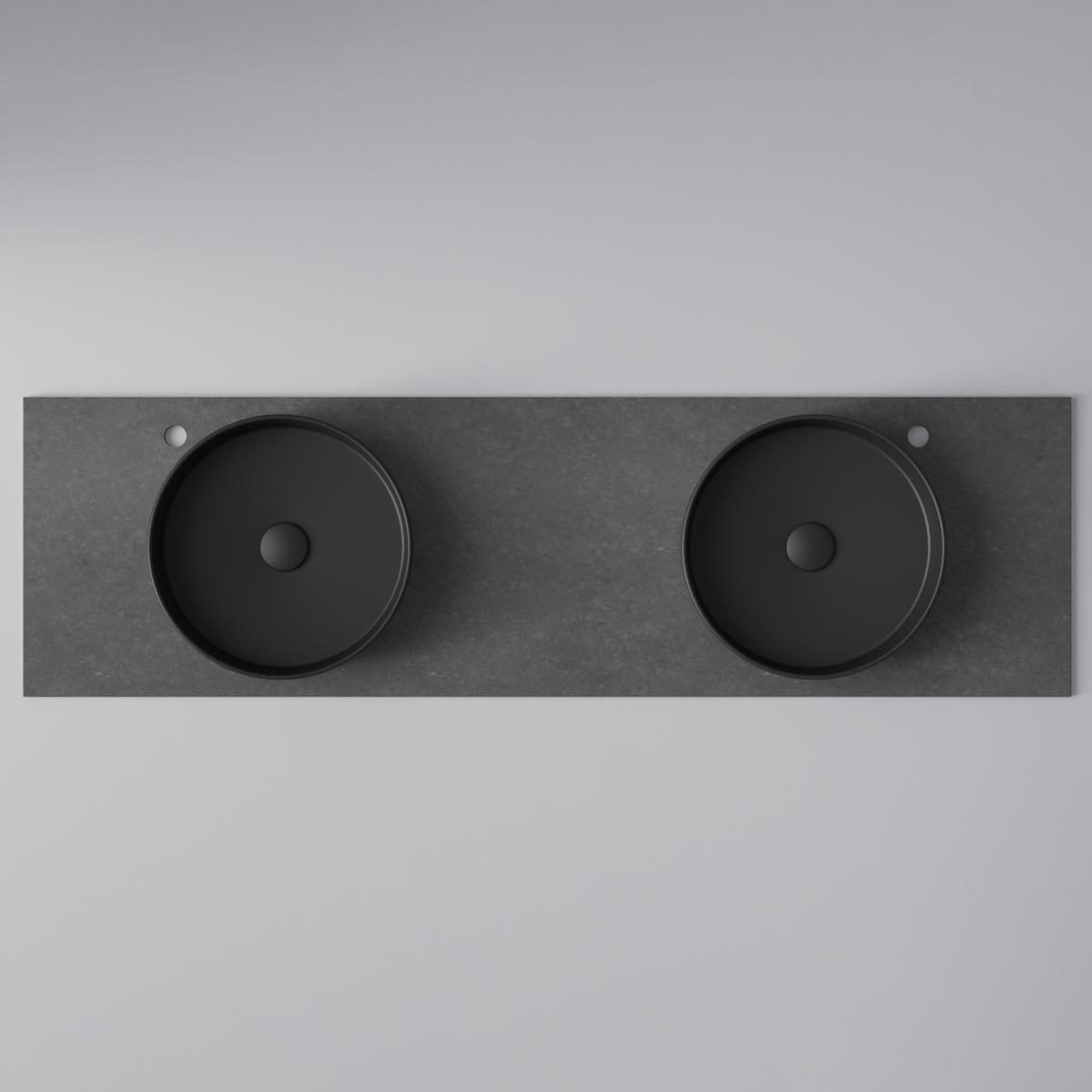 Bänkskiva Flow 160 D Raven, Dubbel, 1608x460mm