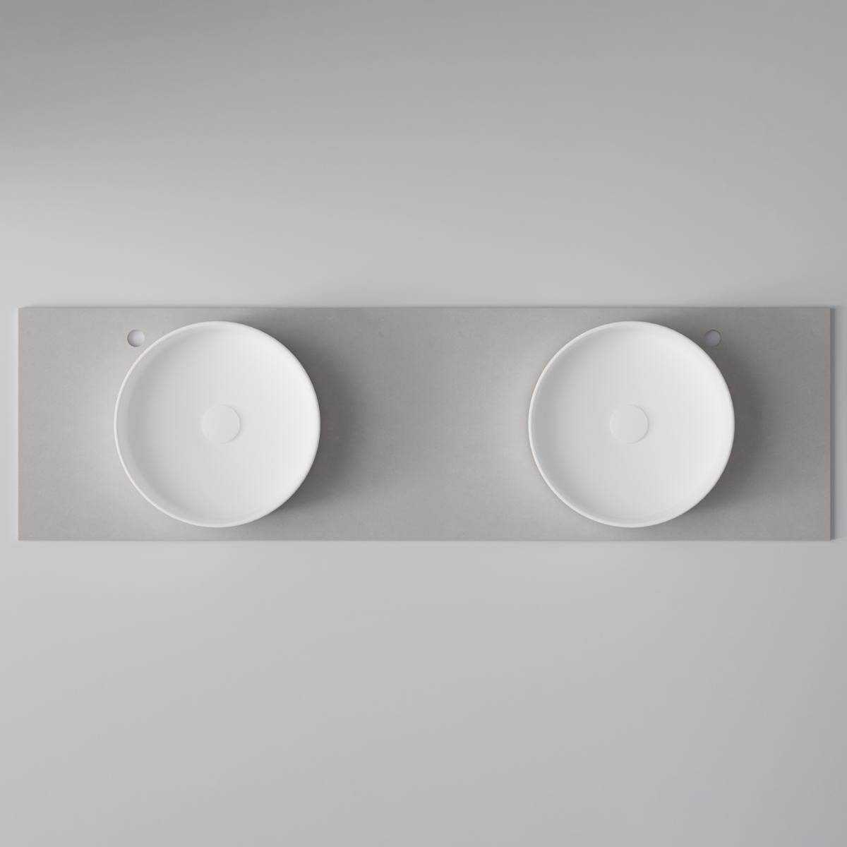 Bänkskiva Flow 160 D Raw Concrete, Dubbel, 1608x460mm