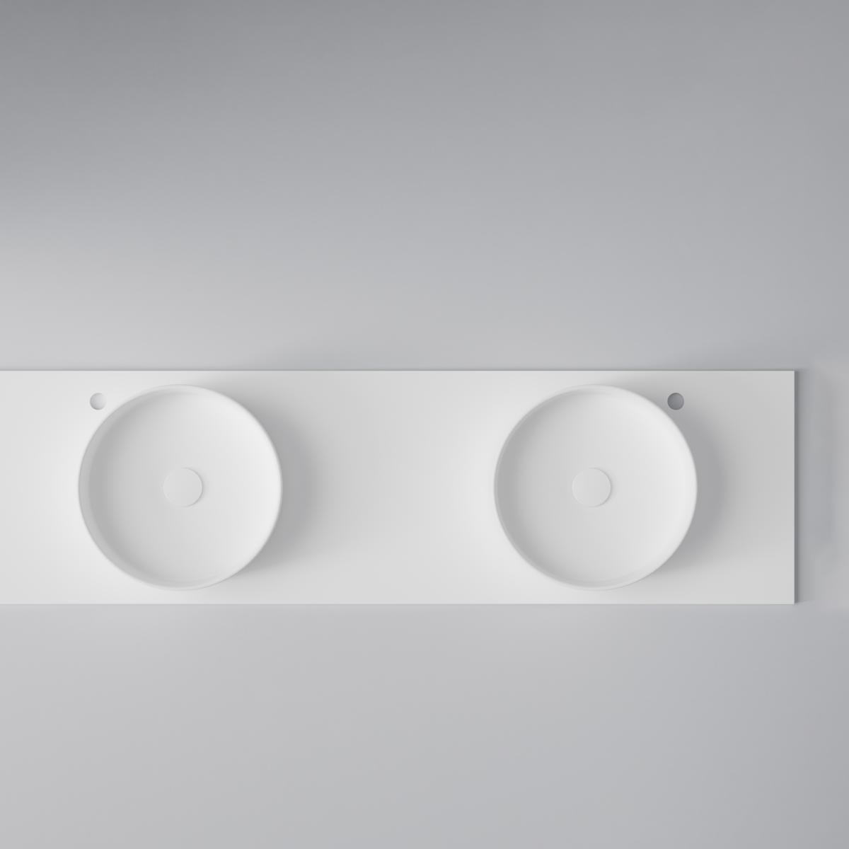 Bänkskiva Flow 160 D Soft White, Dubbel, 1608x460mm