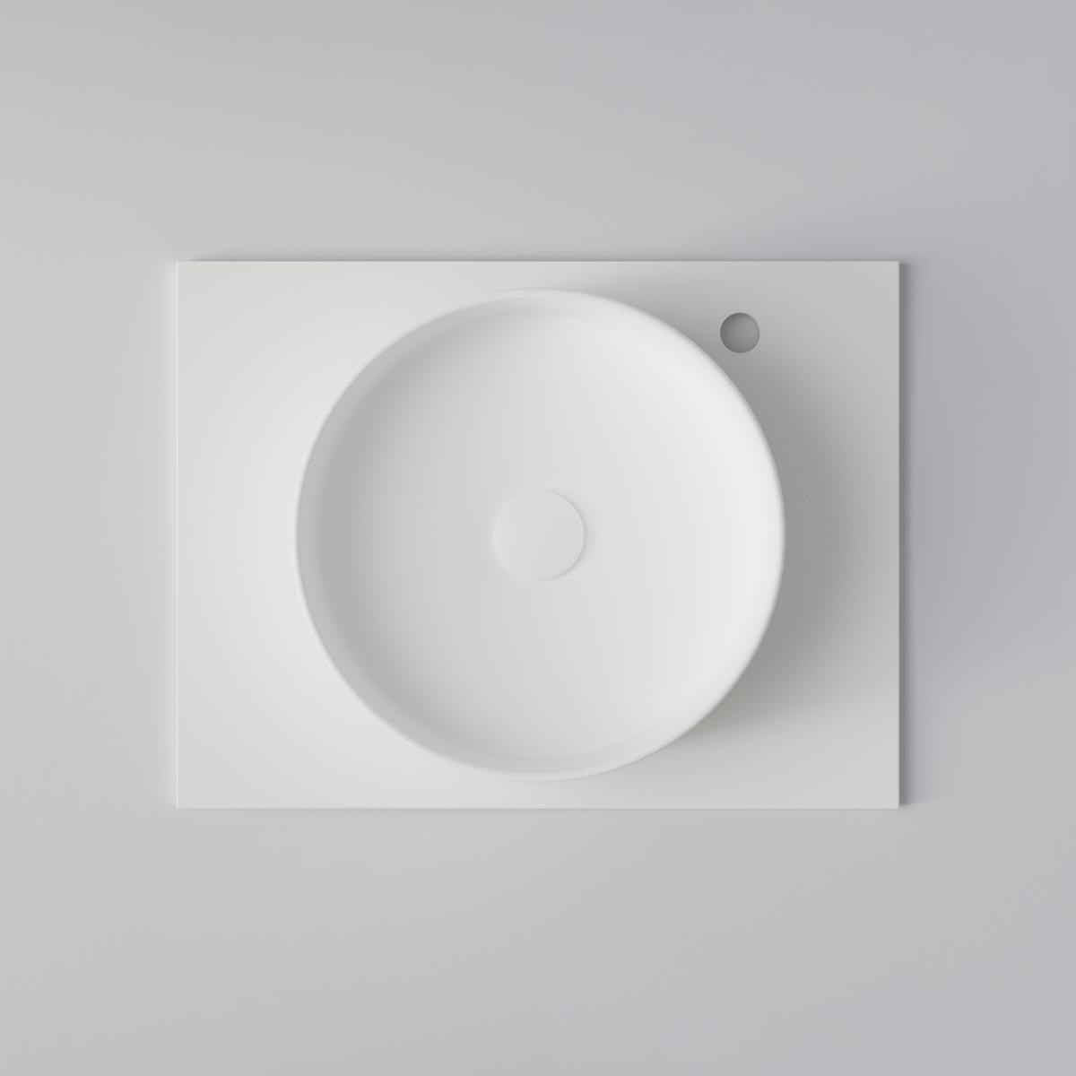 Bänkskiva Flow 60 Plain White, 608x460mm