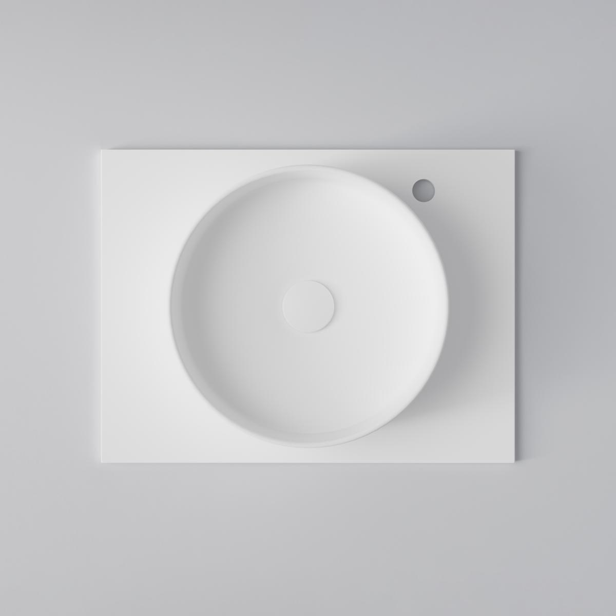 Bänkskiva Flow 60 Soft White, 608x460mm