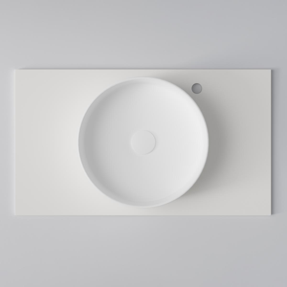 Bänkskiva Flow 80 Plain White, 810x460mm