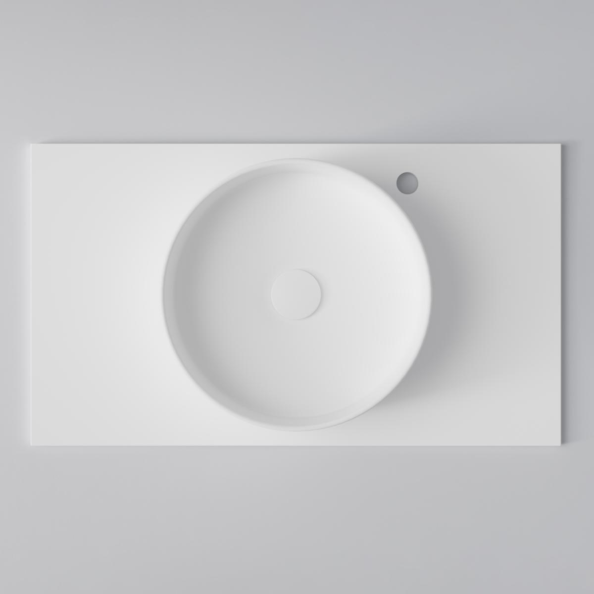 Bänkskiva Flow 80 Soft White, 808x460mm