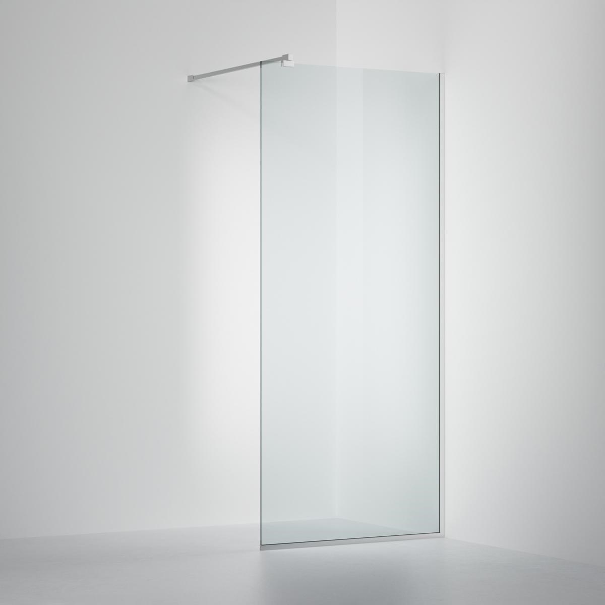 Fast Duschvägg Arc 20 Frame Chrome, 80x200cm, Clear Med Timeless