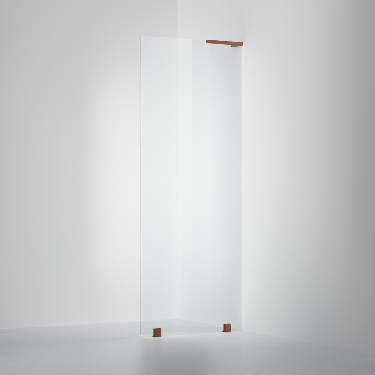 Fast Duschvägg Arc 20 Original Brushed Bronze, 80x200cm, Clear, Höger